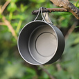 CHLOESHIELD蔻盾户外钛碗纯钛便携折叠钛碗组合野营徒步饭盒便当盒套碗野餐碗 600ml钛碗（含盖）
