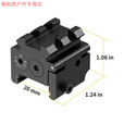 希凡里户外战术低基红色激光瞄准器 带20mm导轨红色镭射指示器金属材质 B款红激光器含电池