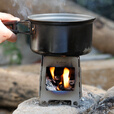 Ti artisan钛工匠户外野营纯钛火炉取暖信用卡折叠两用酒精炉猛火骑行便携炉