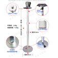 博谐Boxie 视频会议镜头支架 移动滑轮立柱内穿线2节伸缩支架 可调节含摄像头托盘  通用托盘支架1-2米（黑色）