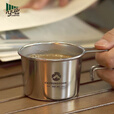 Campingmoon柯曼户外304不锈钢雪拉碗露营饮水啤酒杯便携咖啡杯易收纳S190 雪拉咖啡杯