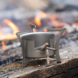 Ti artisan钛工匠户外纯钛酒精炉多功能柴火炉子野营野炊便携易收纳简易炉具 WST065-3多功能柴火炉酒精炉