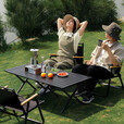 郝麦户外折叠桌椅便捷式蛋卷桌野餐野营烧烤桌套装露营装备全套 中号桌+中号克米特椅*2