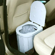 便携式车上车载马桶户外厕所折叠旅行防臭应急男女士大人儿童露营 灰有盖马桶兔牙+12固化剂15个袋