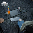 CAMPINGMOON柯曼折叠桌网桌科曼户外露营桌野餐桌多层置物架可拼接T-230 【黑色桌（2桌+1板+1包）】