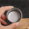 Ti artisan钛工匠户外纯钛功夫小茶杯泡茶杯子休闲家居便携随手金属酒盅杯 Ta8300纯钛小茶杯（两个装）
