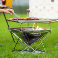 原始人户外烧烤炉便携折叠不锈钢篝火架用品装备焚火台 中号