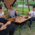DOD 日本户外精致露营野餐多档可调便携折叠实木蛋卷桌805/806/807 TB5-806-WD榉木蛋卷桌M