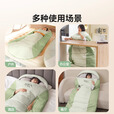 原始人睡袋户外露营可机洗隔脏抗菌双人冬季加厚保暖防寒成人睡袋  2.3KG牛油果绿【适合-10℃】