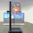 畅视达广告机 OLED透明屏幕显示屏商用展厅展馆商场4S店橱窗超薄拼接触摸双面透明展示屏4K自发光 OLED透明屏立式款 定制定金