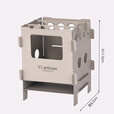 Ti artisan钛工匠户外纯钛木柴炉木炭炉便携组装插卡式折叠炉野营炉具小炉子