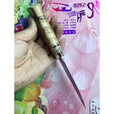 雨轩户外 瑞粉大马士革钢小刀304木材手柄细扭绞纹酸洗抛光刀身