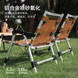 山扉户外露营折叠椅野营野餐克米特椅 皮质帆布靠背椅子 仿帆布机能风克米特椅(卡其色-喷