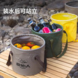 原始人（The Primitive） 户外折叠水桶便携水箱大容量储水桶旅行蓄水储水罐车载装水桶 森林绿/10L（双面防水）