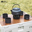 牧高笛（MOBIGARDEN）水壶户外露营烧水铝合金便携野营铝壶功夫茶壶野外泡茶壶咖啡壶 玄铁灰0.8L烧水壶