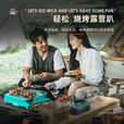 京严一次性烧烤炉户外野营家用便携简易无烟速燃木炭烧烤架露营碳烤炉 绿色（3-5人款）含36块果木炭 食品级烧烤网/2秒速燃火力持久
