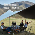 Naturehike挪客六角黑胶天幕 户外露营聚会野餐遮阳篷防晒大空间防风防雨水 海沫石绿/配2.4m天幕杆
