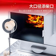 气化炉柴煤两用取暖炉农村烤火炉柴火灶家用农村室内加厚回风炉 0.8米不锈钢（柴煤两用）【 2-3人 气化炉】
