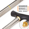 钛途（TITO TITANIUM）钛合金拐杖实木把手助行器老人拐棍便携户外工具便携助行轻便调节 钛合金拐杖