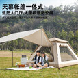 Aoran帐篷户外露营天幕帐篷二合一自动搭建野外露营公园便携式野营装备 加大号【天幕+帐篷】野餐套餐