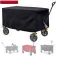 德德维芙新品户外露营推车罩折叠营地手推车野餐车防尘遮阳罩 黑色210D 97*56*51(长宽高)不含车子