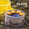 原始人户外折叠水桶便携水箱大容量储水桶旅行蓄水储水罐车载空桶 卡其色/10L 【双面防水】