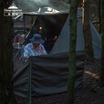 CAMPINGMOON柯曼户外挡风阵幕焚火烧烤配件野营阻燃帆布屏风野餐风幕B-660 【B-660】小号阵幕