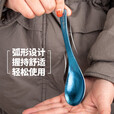 钛途（TITO TITANIUM） 纯钛汤勺调羹99.5%钛合金家用户外野营餐具厨具勺子 纯钛勺-哑光-大号