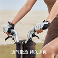 Naturehike挪客半指骑行手套户外露营跑步运动防紫外线耐磨公路车防晒自行车 野营绿 / XL