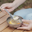 必唯（BOUNDLESS VOYAGE） 纯钛饭碗双层防烫户外餐具便携钛碗露营餐碗260ml野营汤碗 260ml Ti1081T