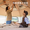 骆驼（CAMEL）户外露营蘑菇屋帐篷便携折叠野营加厚野餐公园露营自动帐3-4人 1142253030，浅摩卡