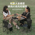 米客喵户外露营全套装备桌椅 折叠蛋卷桌克米特椅 野餐铁长桌椅套装 【露营三件套】米色折叠桌+米色折叠靠背椅*2