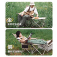 Naturehike挪客户外露营装备折叠椅聚拢式连桌休闲躺椅卡其色
