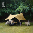 DOD日本户外露营防雨防晒大空间遮阳便携沙滩篷凉棚天幕TT5-631TN 卡其色TT5-631-TN