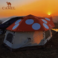 骆驼（CAMEL）户外露营蘑菇屋帐篷便携折叠野营加厚野餐公园露营自动帐3-4人 1142253030，浅摩卡