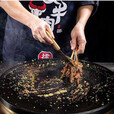 煜尚商用燃气网红烈火牛肉铁板炉烈火烤盘加厚设备带围边牛肉烤盘烤炉 技术配方