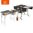 步林（BULin）C650-S烧烤型户外移动厨房车载便携式可折叠灶台自驾野餐烧烤炉具 【木纹桌面】C650-S移动厨房低配