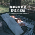 black dog黑狗户外露营信封睡袋成人野外帐篷春秋保暖棉便携式睡袋 夜幕黑-1.8KG(展开尺寸:200*80cm)