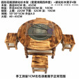 优骑碳火盆火盆取暖器木炭家用室内冬季实木架炭火盆铸铁烤火炉烤火盆 小号)碳化木架+盆 +火钳(三件套)