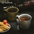 THOUS WINDS 千风不锈钢双层水杯250ml户外露营餐具保温咖啡喝茶防烫便携水杯 250ML双层水杯 橄榄绿