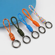 户外出行新款钥匙扣挂绳防丢指环扣创意编织伞绳钥匙防掉快拆扣 橙色 11cm