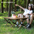 黑鹿（BLACKDEER）木纹铝合金蛋卷桌户外便携式桌椅露营野餐折叠桌子 木纹蛋卷桌 90