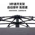 black dog自动遮阳帐篷黑胶沙滩帐全压胶大空间钓鱼帐篷速开户外露营 涂银拉链款卡其色