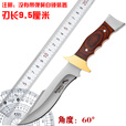 煌利（HUANGLI）D2锋利高硬度直刀荒野求生户外刀一体野外露营野营刀具战术小刀子 钢头款红柄+牛.皮