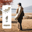 Naturehike挪客户外露营装备折叠椅聚拢式连桌休闲躺椅卡其色