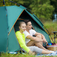 北极狼帐篷户外全自动速开便携3-4人防雨防晒露营野营过夜套餐装备 4人自动-桌椅套餐2