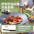 苏泊尔煎烤盘户外不粘烤肉盘铁板圆形煎肉锅子家用卡式炉露营烧烤盘-34 烧烤盘+卡式炉