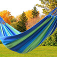 何大屋（Hodtown）吊床户外露宿野营宿舍公园儿童加厚加宽帆布棉寝室睡觉休闲 怡然自得蓝色条纹吊床HDW1513