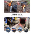 斯比奇户外柴火炉便携折叠烧水炉不锈钢旅行小露营炊具烧木柴家用柴火灶 大号折叠风机款+收纳袋