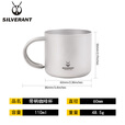 银蚁（SILVERANT）纯钛法压壶套装户外便捷家用手冲咖啡冲茶器纯钛滤压杯纯钛滤芯 110ml有柄纯钛咖啡杯